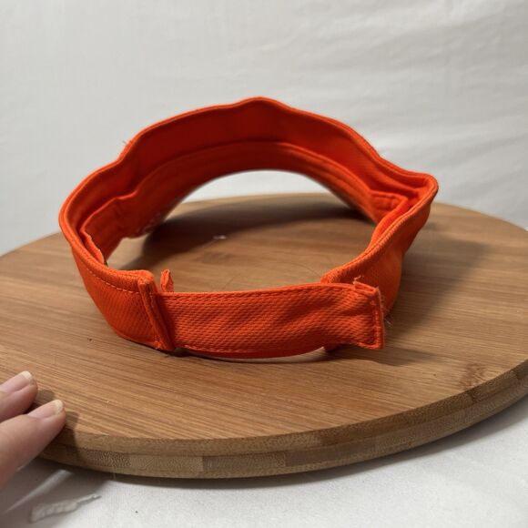 Hooters Orange Mesh Visor Hat Adjustable Adult Size Logo Embroidered Retro Cap - Picture 2 of 7